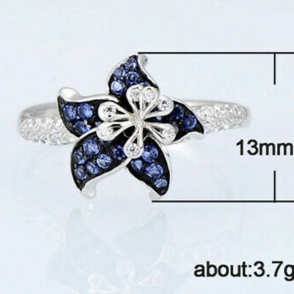 New 925 Sterling silver Flower Ring - Picture 4 of 7